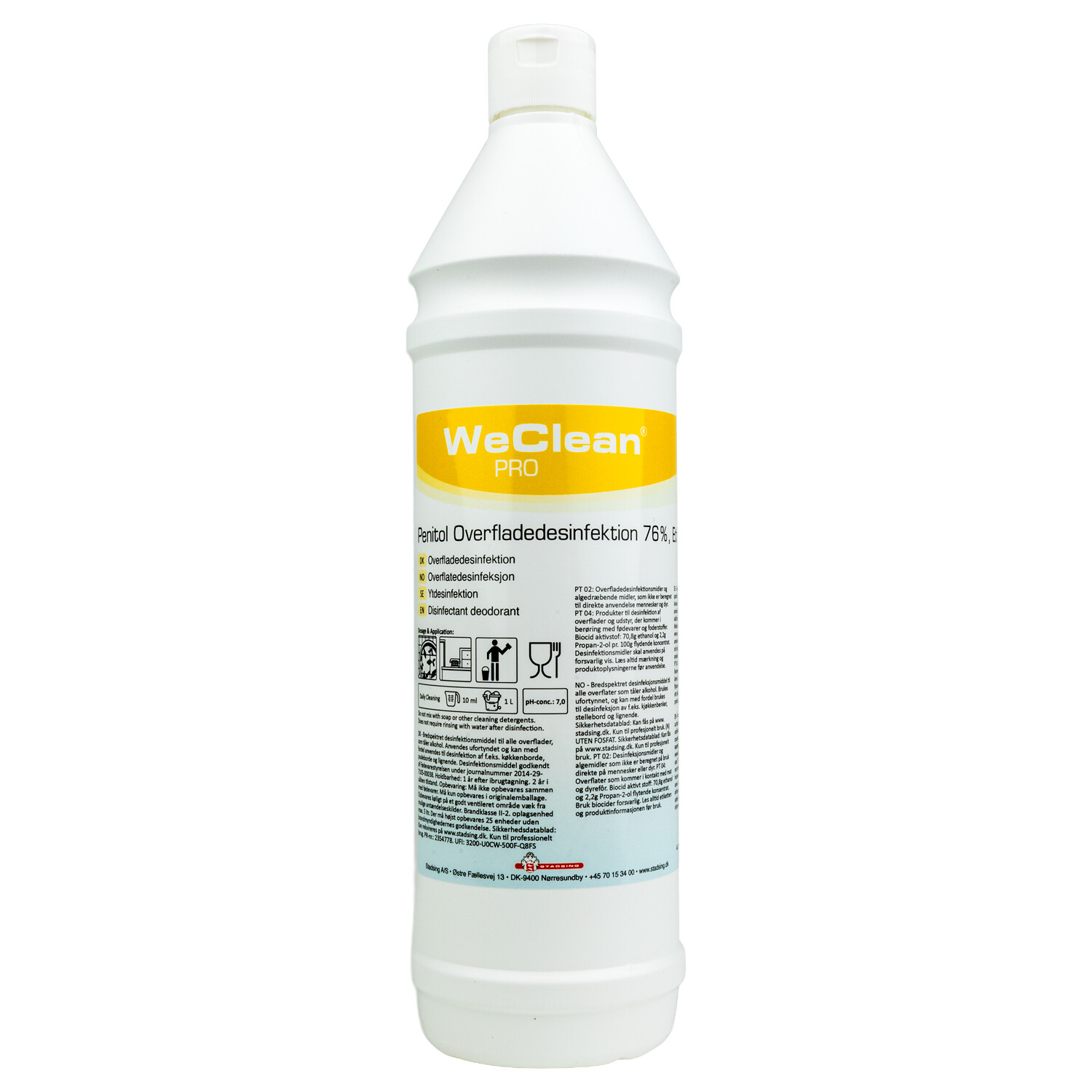 Overfladedesinfektion 70-76 % ethanol, 1 l