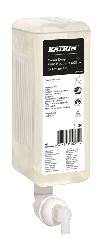 Katrin skumsæbe 1 l patron (Foam Soap Pure Neutral)