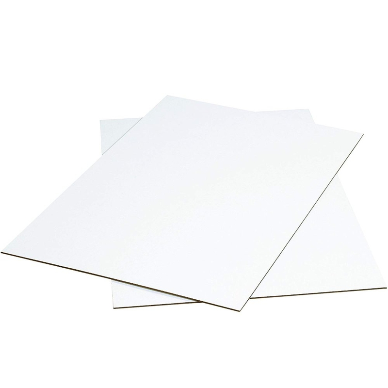 Bølgepapark, 717 x 1017 mm, 1-lags, E-flute, 2.000 mm, FEFCO 0110, Bølgepap, hvid/brun, palle a 750 stk, FSC Mix 70%