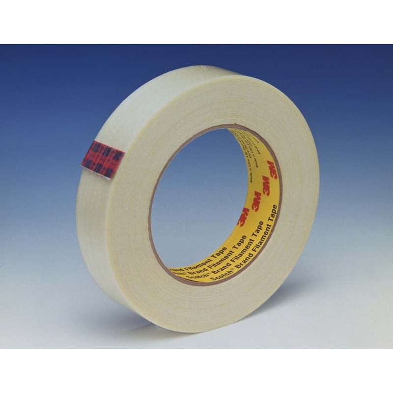 Filamenttape, Scotch 895, 25 mm, x 50.00 m, samlet tykkelse 145 µm, kernediameter: 76 mm, Rulle, PP, Syntetisk gummi, Klar, pakke a 36 ruller, palle a 1728 ruller