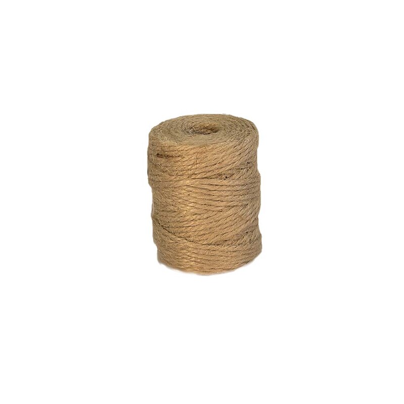 Snor, 0, 2mm, rullelængde: 260.00 m, Jute, gul, Rulle, rullevægt: 0.50 kg, pakke a 1 rulle, 4-strands Unpolished