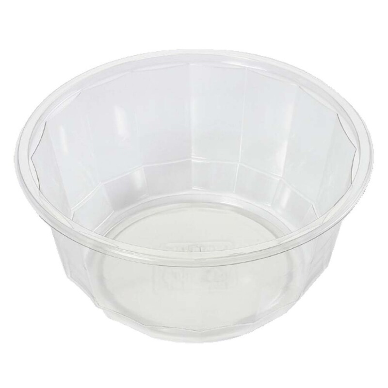 Plastbakke, Plus Pack, Rund, 1428 ml, Ø 188, højde 85, A-PET, transparent, karton a 300 stk