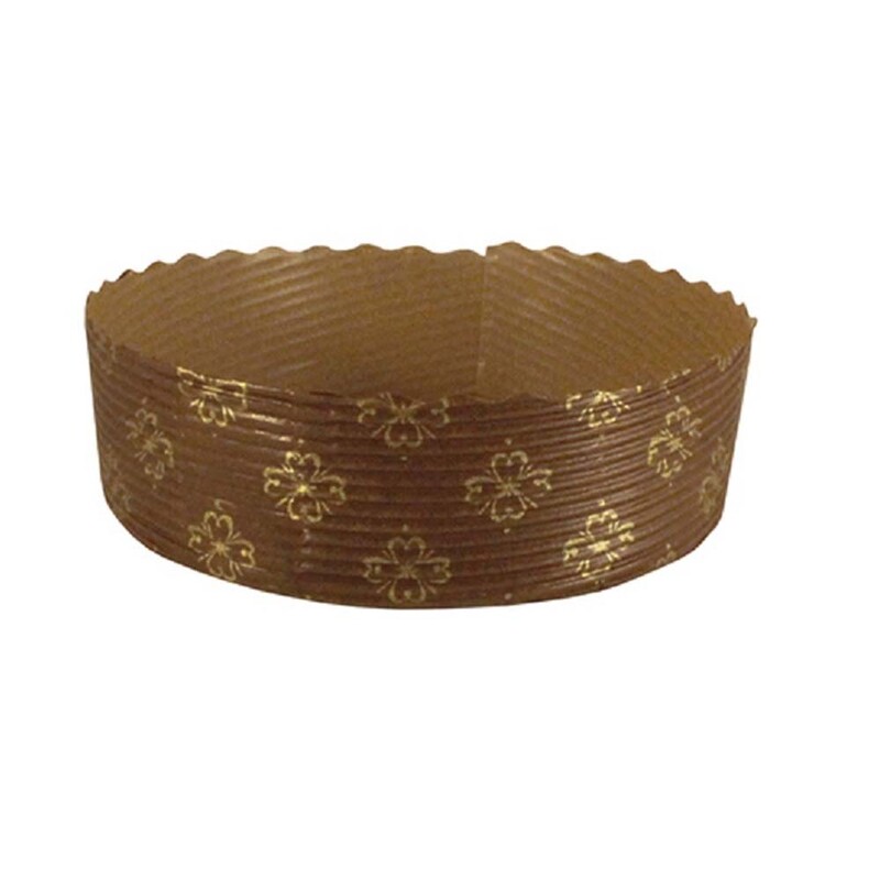 Bageform, Rund, højde 30 mm, indvendig diameter 100.0 mm, Pergamentpapir, brun, pakke a 300 stk, Fødevaregodkendt