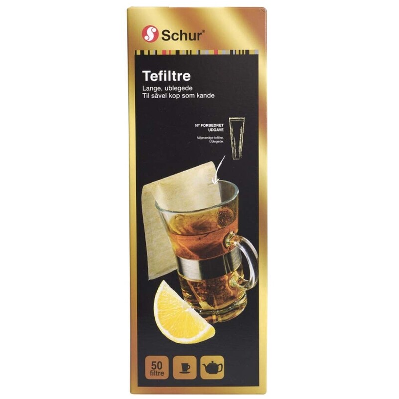 Tefilter, 233 x 37 mm, lang, pakke a 50 stk