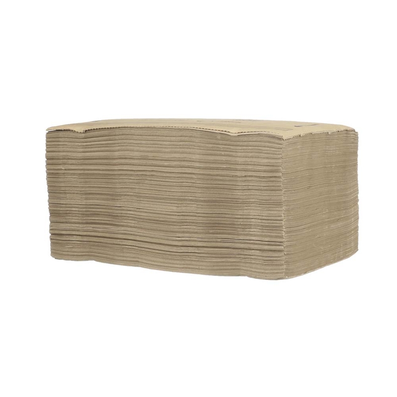 Pakkefyld af papir, 1 lag, 50 g/m2, 762 mm x 488.00 m, Papir, brun, zick-zack foldet