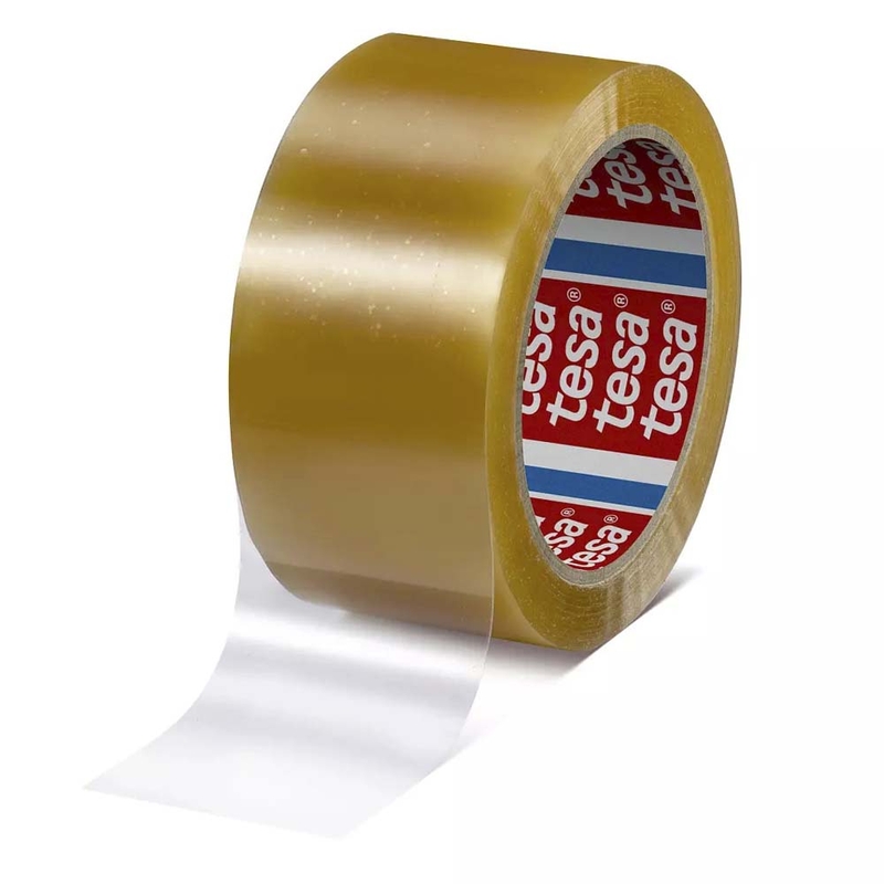 Pakketape, TESA 60400, 50 mm x 66.00 m, 55 µm, kernediameter: 76 mm, Rulle, PLA, Solvent, low noise, transparent, pakke a 6 ruller, palle a 2376 ruller