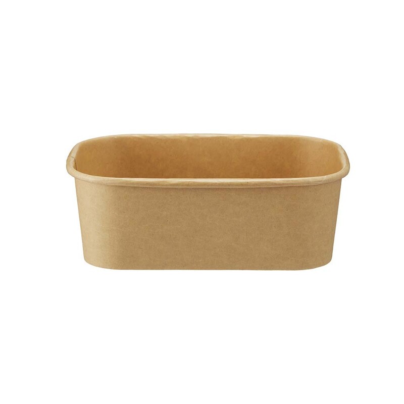 Salatbowle, 750 ml, 172x120x58mm, Kraft, brun, Til mikroovn, pakke a 50 stk
