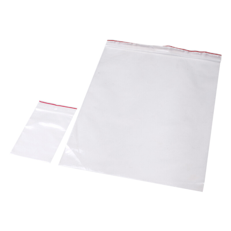 Lynlåspose, Grippie, 50 µm, 60 x 250 mm, LD-PE, Transparent, Uden tryk, lynlåslukning, pakke a 1000 stk, Fødevaregodkendt