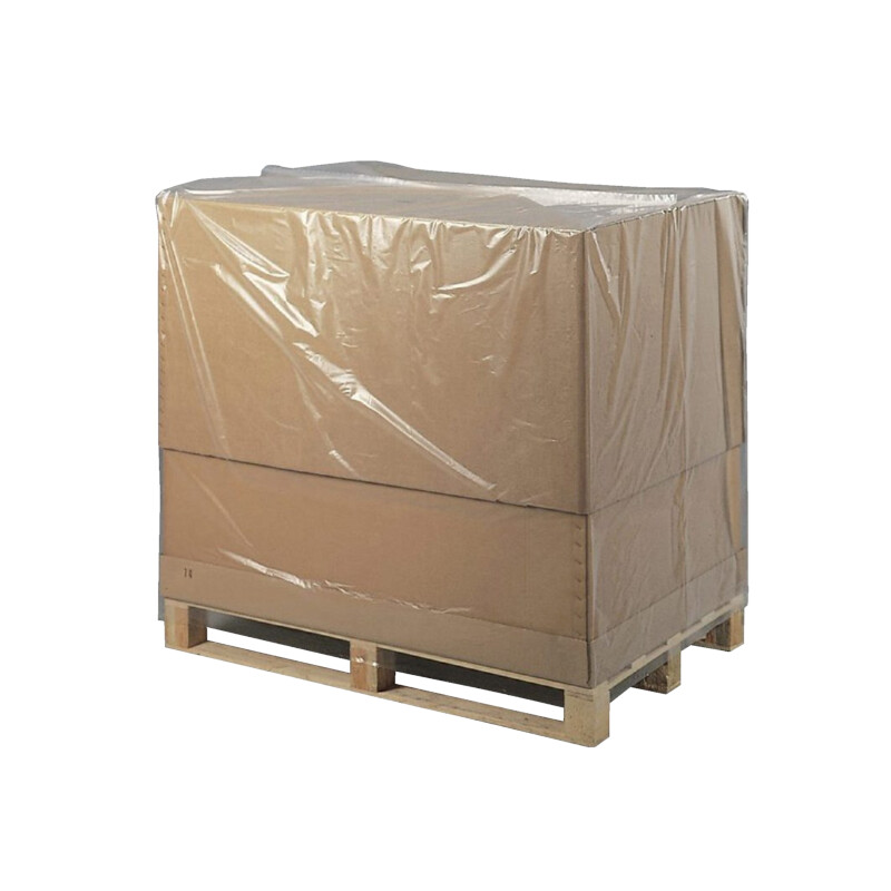 Plasthætte, 50 µm, 600 + 500 x 1200 mm, LD-PE, transparent, 2 fals på 250mm, karton a 100, Fødevaregodkendt